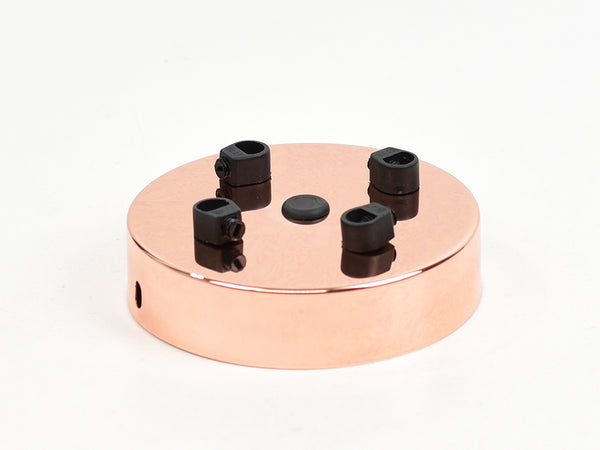 Steel Ceiling Rose | Multi Outlet | Polished Copper - Vendimia Lighting Co.