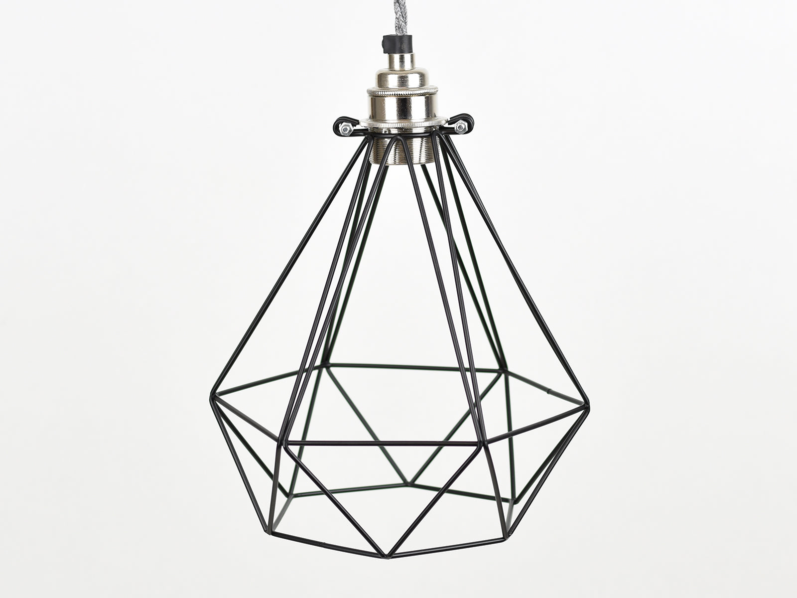 Cage Shade | Diamond | Jet Black - Vendimia Lighting Co.