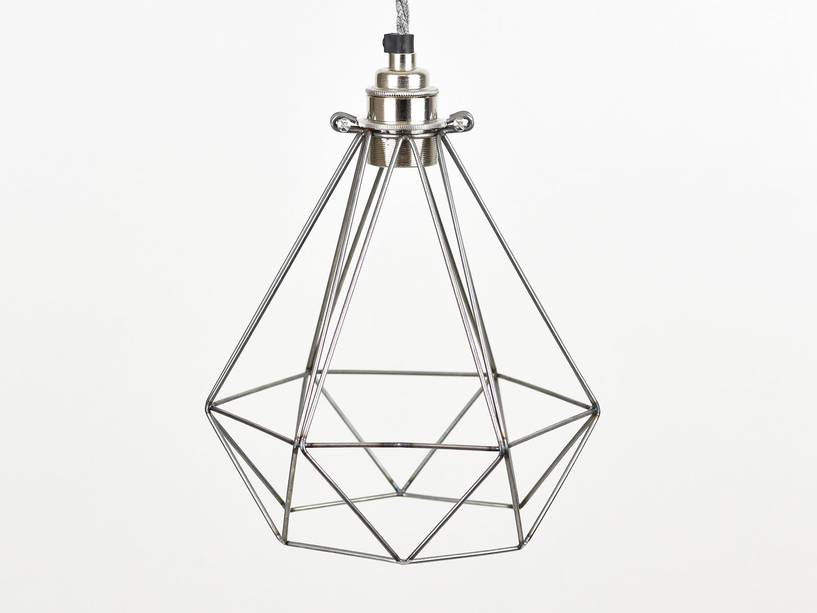 Cage Shade | Diamond | Raw Steel - Vendimia Lighting Co.