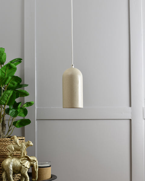 Ceiling Pendant | Concrete Dome | White Sandstone - Vendimia Lighting Co.
