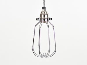 Cage Shade | Drop | Polished Silver - Vendimia Lighting Co.