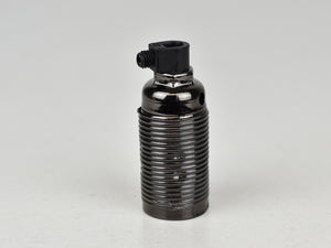 E14 Steel Bulb Holder | Threaded | Polished Black - Vendimia Lighting Co.