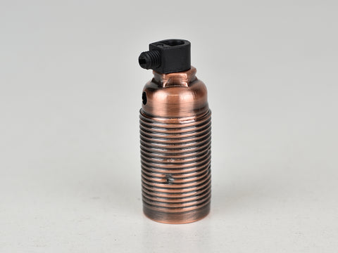 E14 Steel Bulb Holder | Antique Copper - Vendimia Lighting Co.