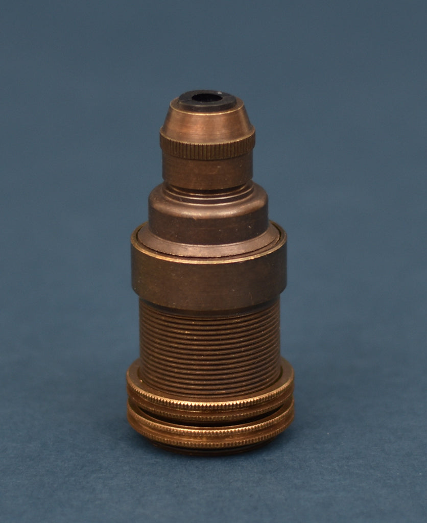 E14 Brass Bulb Holder | Threaded Skirt | Old English Brass - Vendimia Lighting Co.