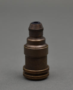 E14 Brass Bulb Holder | Threaded Skirt | Old English Brass - Vendimia Lighting Co.