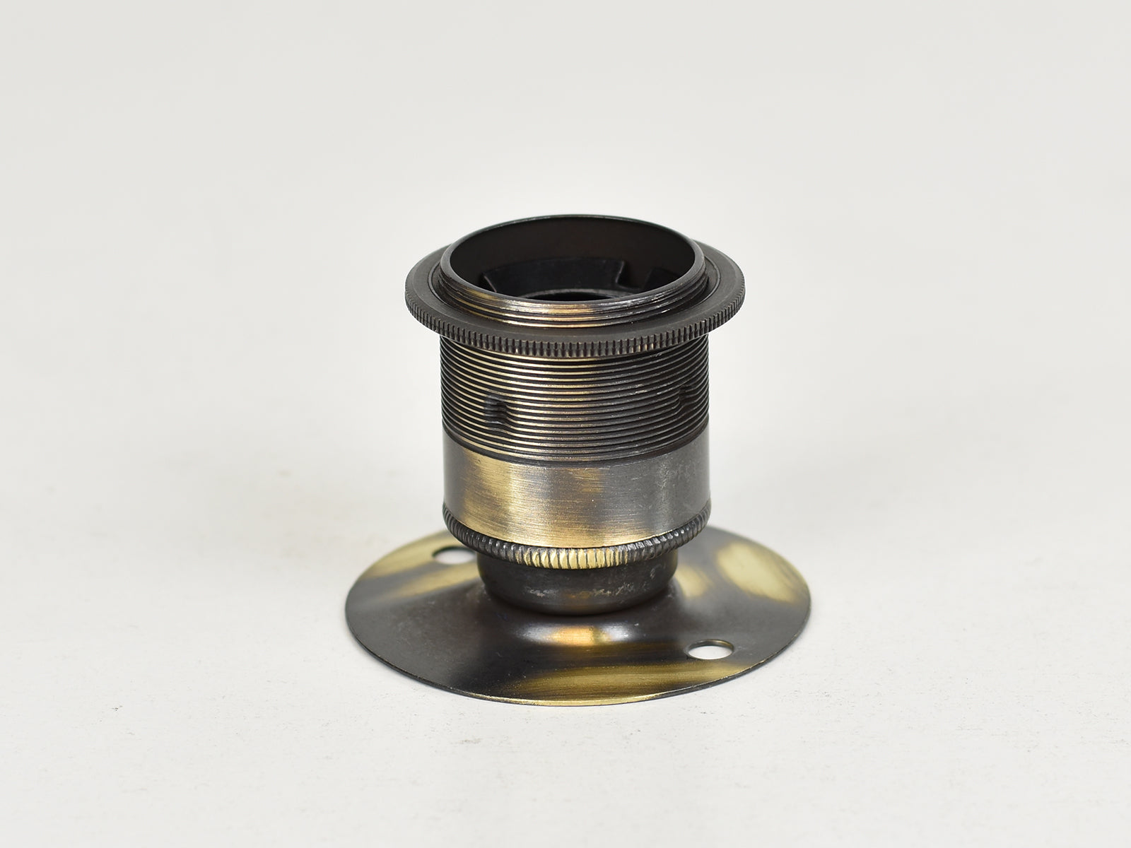 E27 ES Brass Bulb Holder | Batten Lamp Fitting | Threaded Brushed Antique - Vendimia Lighting Co.
