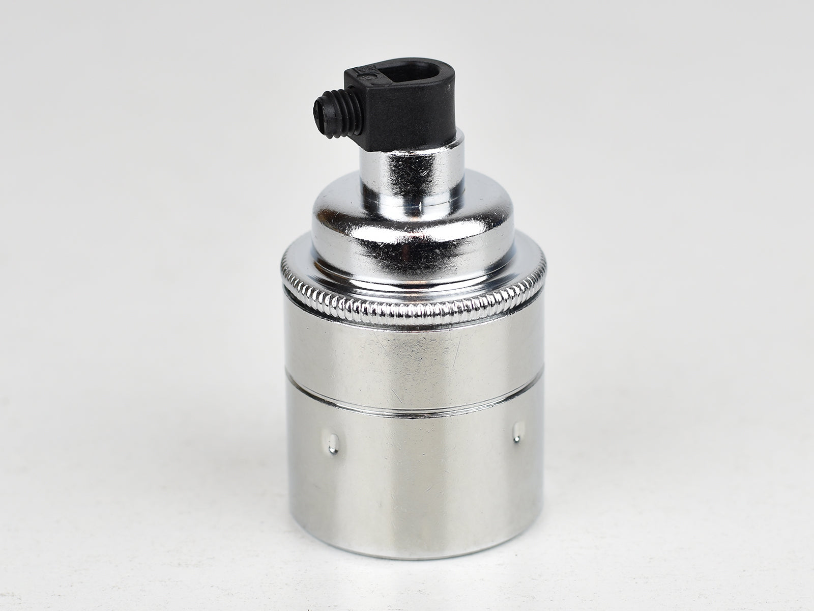 E27 Brass Bulb Holder | Plain Skirt | Brushed Silver - Vendimia Lighting Co.