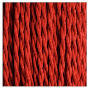 Fabric Cable | Twisted | Cherry Red - Vendimia Lighting Co.
