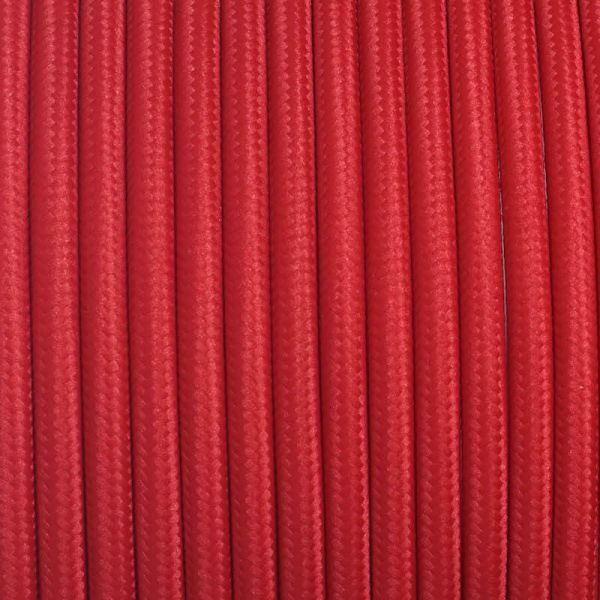 Fabric Cable | Round | Cherry Red - Vendimia Lighting Co.