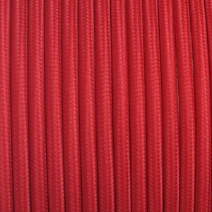 Fabric Cable | Round | Cherry Red - Vendimia Lighting Co.