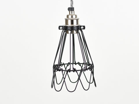 Cage Shade | Flower | Jet Black - Vendimia Lighting Co.