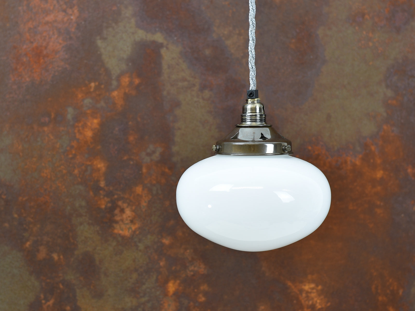 Ceiling Light | Frosted Glass Opal | Old English Brass Finish - Vendimia Lighting Co.