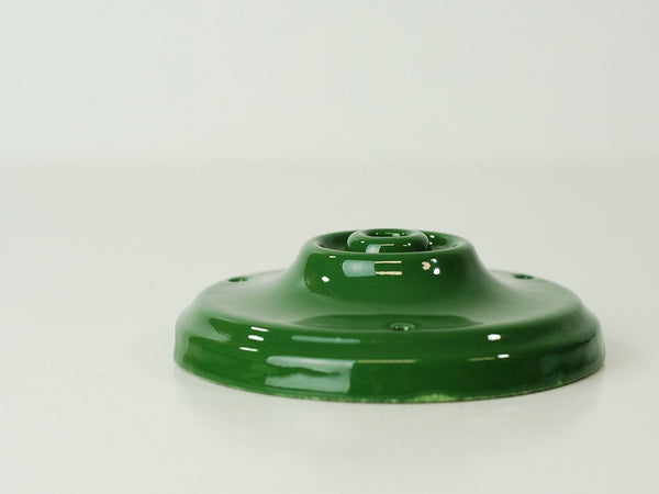 Porcelain Bulb Holder & Ceiling Rose | Classic Green - Vendimia Lighting Co.