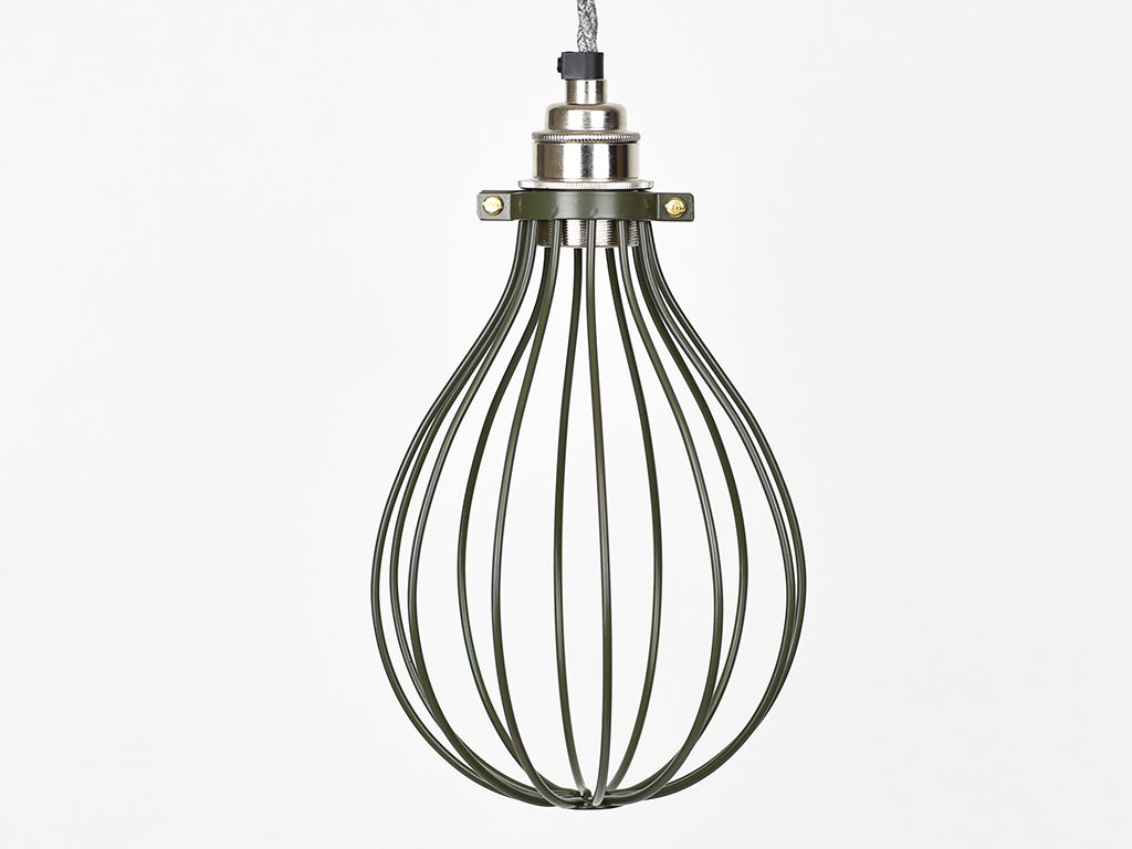 Cage Shade | Balloon | Army Green - Vendimia Lighting Co.