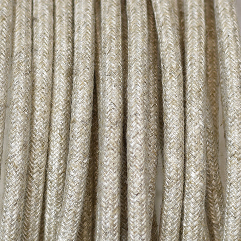 Fabric Cable | Round | Hessian - Vendimia Lighting Co.