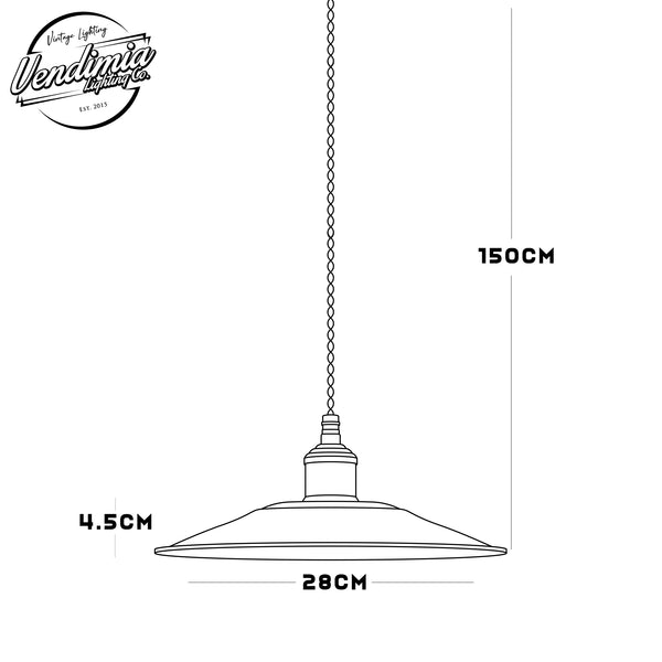 Ceiling Pendant | Flat | Jet Black - Vendimia Lighting Co.