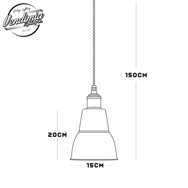 Ceiling Pendant | Cone | Jet Black - Vendimia Lighting Co.