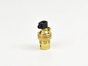 B15 Brass Bulb Holder | Threaded Skirt | Brass - Vendimia Lighting Co.