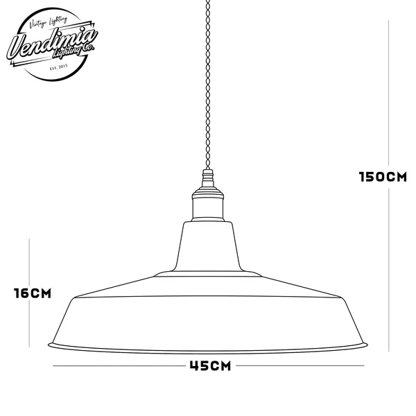 Ceiling Pendant | XL Industrial | Pale Yellow - Vendimia Lighting Co.