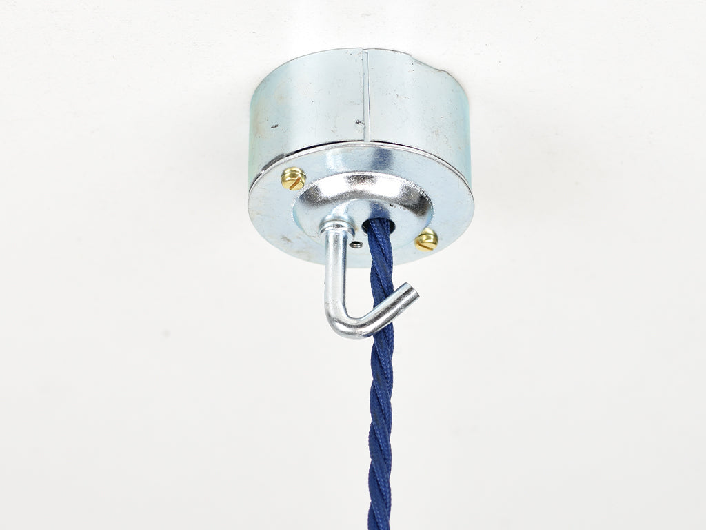 Steel conduit ceiling rose | Galvanised | Small Hook - Vendimia Lighting Co.