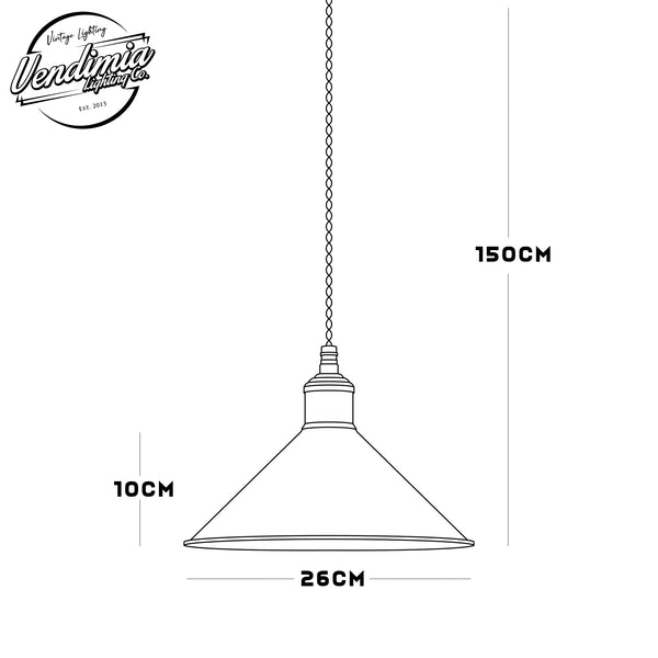 Ceiling Pendant | Coolie | Jet Black - Vendimia Lighting Co.