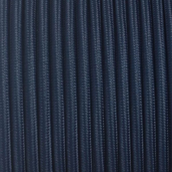 Fabric Cable | Round | Dark Blue - Vendimia Lighting Co.