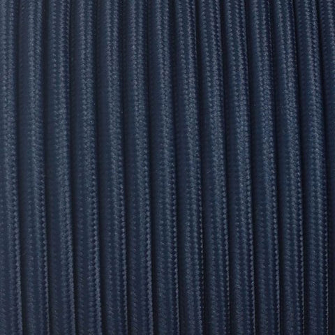 Fabric Cable | Round | Dark Blue - Vendimia Lighting Co.