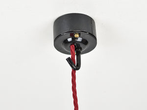 Steel conduit ceiling rose | Black | Small Hook - Vendimia Lighting Co.