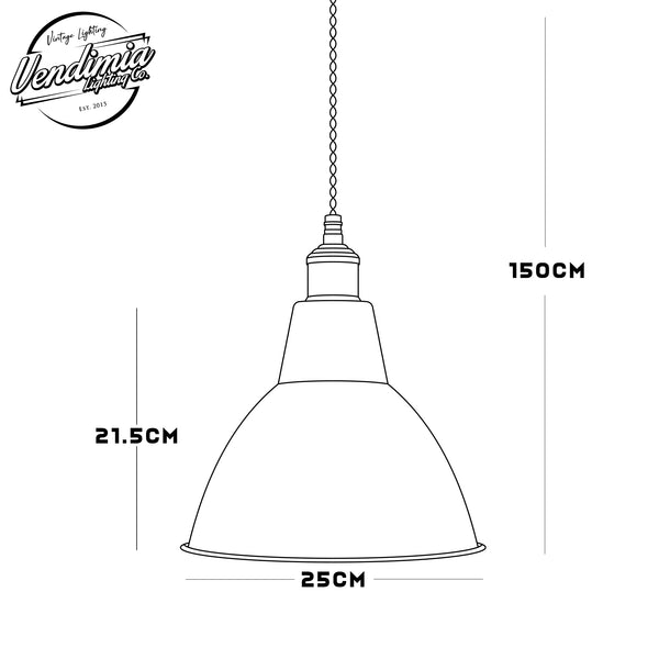 Ceiling Pendant | Dome | Dove Grey - Vendimia Lighting Co.