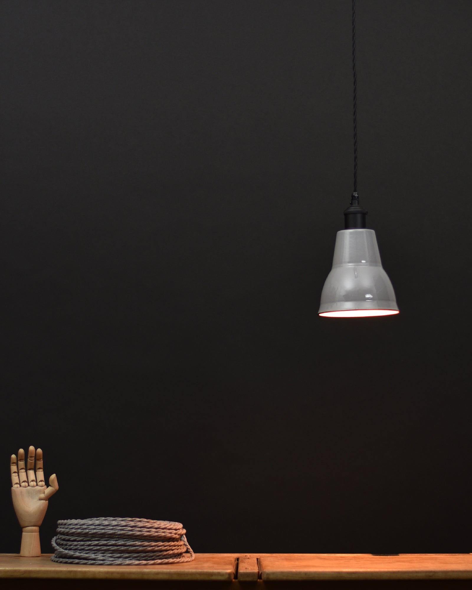 Ceiling Pendant | Cone | Beige Grey - Vendimia Lighting Co.