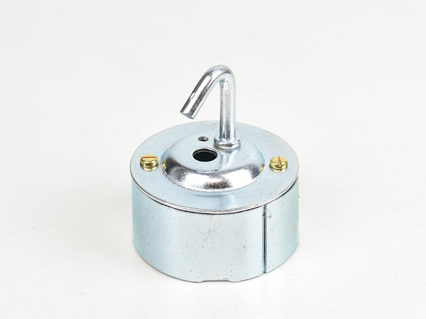 Steel conduit ceiling rose | Galvanised | Small Hook - Vendimia Lighting Co.