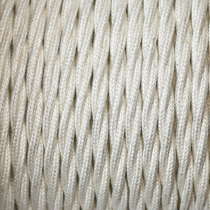 Fabric Cable | Twisted | Ivory White - Vendimia Lighting Co.