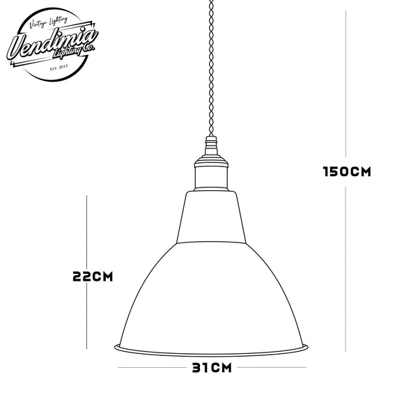 Ceiling Pendant | Large Dome | Classic Green - Vendimia Lighting Co.