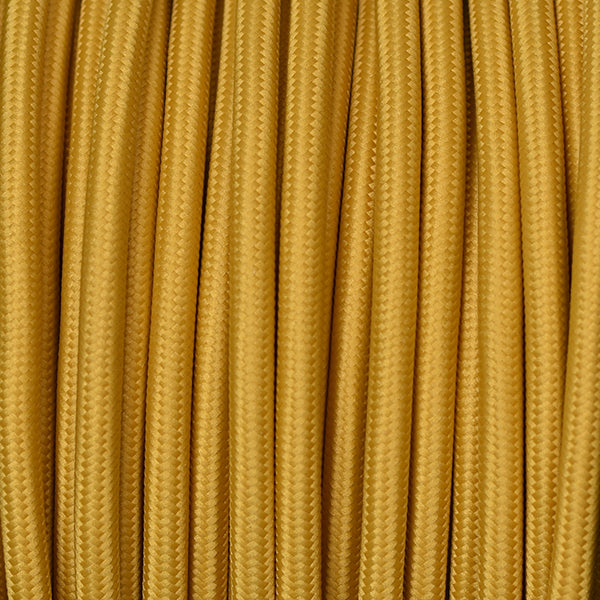 Fabric Cable | Round | Mustard Yellow - Vendimia Lighting Co.