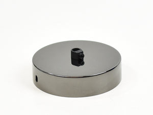 Steel Ceiling Rose | Single Outlet | Polished Black - Vendimia Lighting Co.