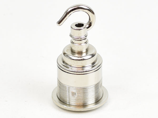 Brass Bulb Holder | Threaded Skirt | Nickel Silver - Vendimia Lighting Co.