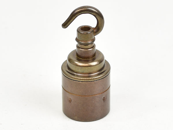 E27 Brass Bulb Holder | Plain Skirt | Old English Brass - Vendimia Lighting Co.