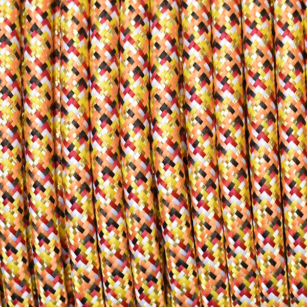 Fabric Cable | Round | Pixel Orange - Vendimia Lighting Co.