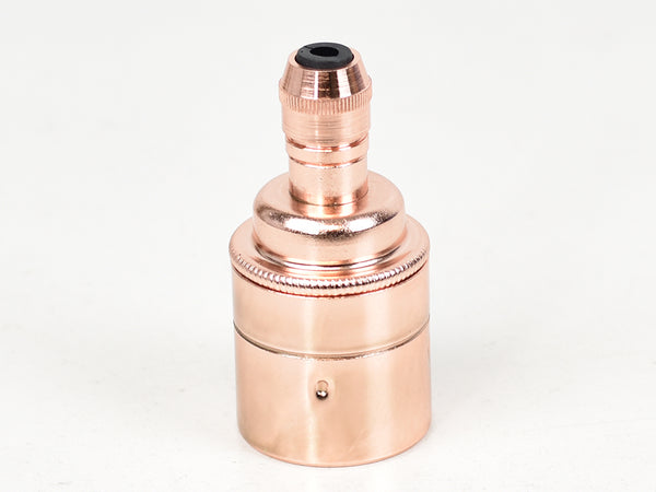 Brass Bulb Holder | Plain Skirt | Polished Copper - Vendimia Lighting Co.