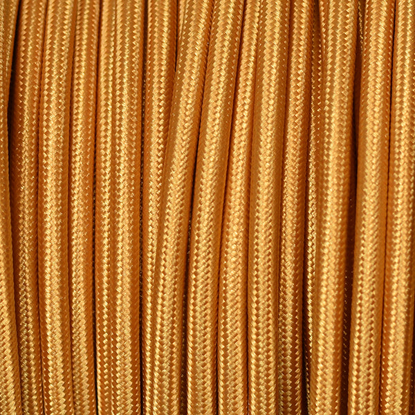 Fabric Cable | Round | Pure Gold - Vendimia Lighting Co.
