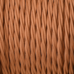 Fabric Cable | Twisted | Rust Brown - Vendimia Lighting Co.