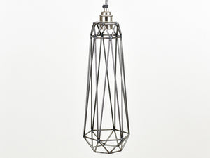 Cage Shade | Tube | Raw Steel - Vendimia Lighting Co.