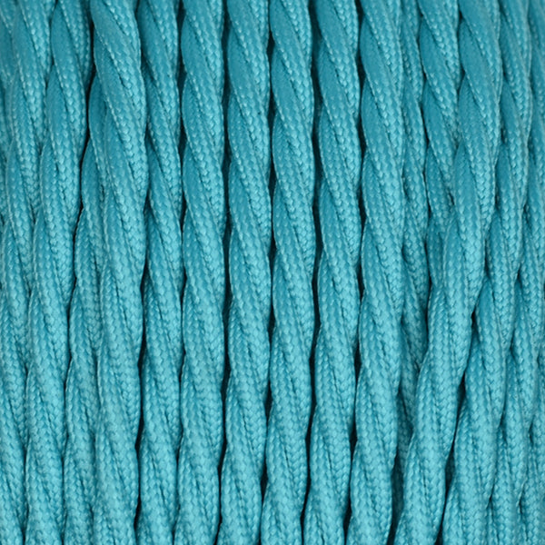 Fabric Cable | Twisted | Teal Blue - Vendimia Lighting Co.
