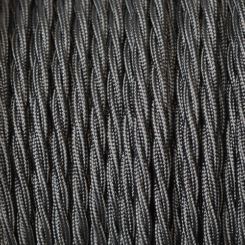 Fabric Cable | Twisted | Graphite Grey - Vendimia Lighting Co.