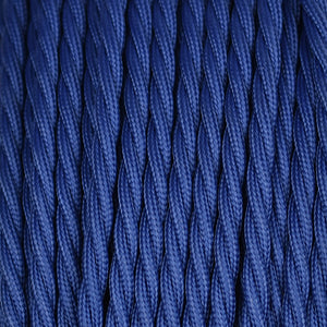 Fabric Cable | Twisted | Navy Blue - Vendimia Lighting Co.