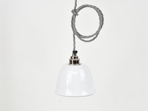 Ceiling Light | Bell Enamel Shade | Brilliant White - Vendimia Lighting Co.