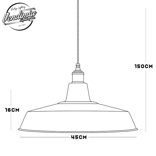Ceiling Pendant | XL Industrial | Bright Red - Vendimia Lighting Co.
