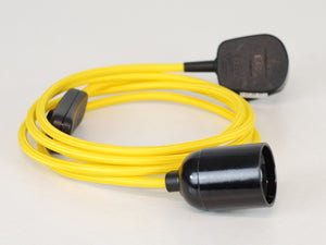 Plug-in Pendant | Round Fabric Cable | Blazing Yellow - Vendimia Lighting Co.